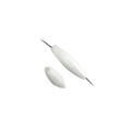 Spaghetti 19x6mm Opaque White