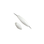 Spaghetti 19x6mm Opaque White