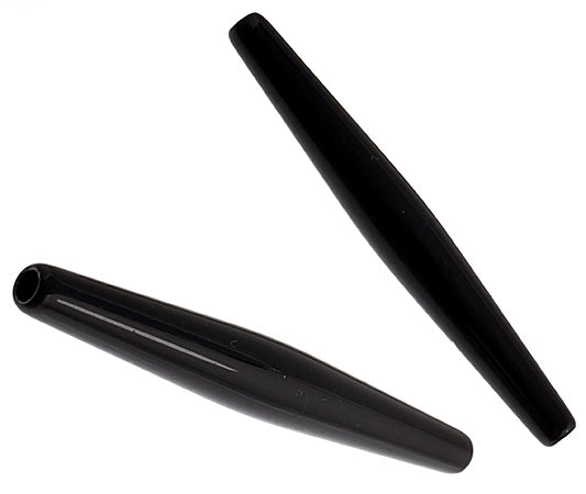 Acrylic Hairbone Pipe 3in Jet Black (8pcs)