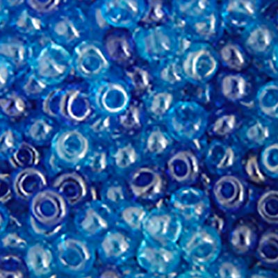 Czech Seed Bead 2/0 22g Vial BLUE/AQUA Lus MIX