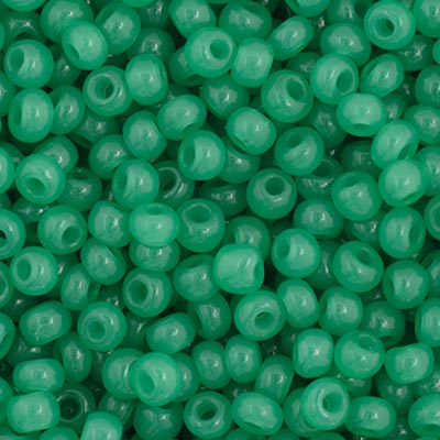 Czech Seed Bead 11/0 Vial Opaque Oily Green