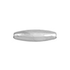 Spaghetti 19x6mm Opaque Silver