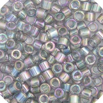 Miyuki Delica 11/0 5.2g vial Grey AB Gold Luster