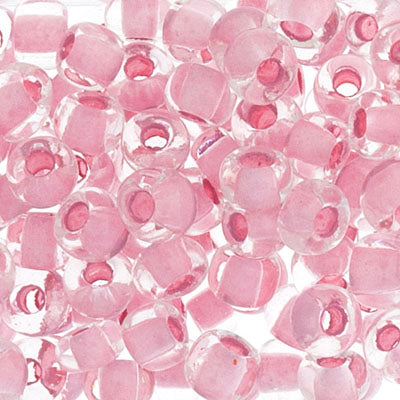 Czech Seed Bead 2/0 22g Vial CRYSTAL/Light PINK TERRA