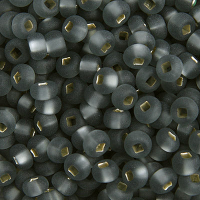 Czech Seed Bead 6/0 22g Vial Silver Lined  GREY MATT