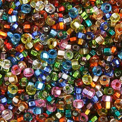 Czech Seed Bead 10/0 22g Vial Silver Lined  ASSORTED