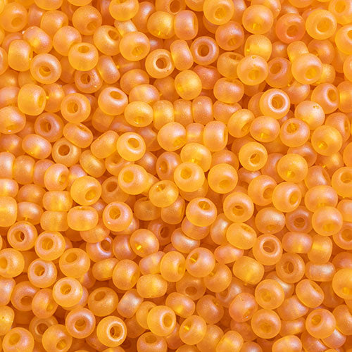 Czech Seed Bead 10/0 Transparent  GOLD YELLOW MATT AB 22g Vial