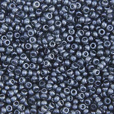 Czech Seed Bead 10/0 Transparent  Luster BLACK DIAMOND 22g Vial