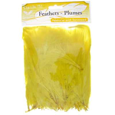 Marabou Feathers 4-6in Yellow