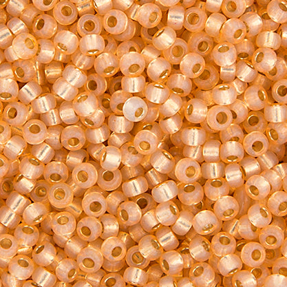 Miyuki Seed Bead 11/0 Vial Lt. Apricot Silver Lined Dyed Alabaster