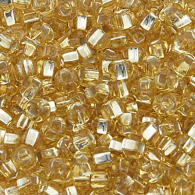 Czech Seed Bead 6/0 22g Vial Silver Lined  GOLD