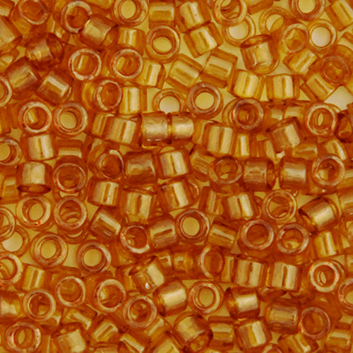 Delica Bead 11/0  Yellow Saffron TR. Gold Luster