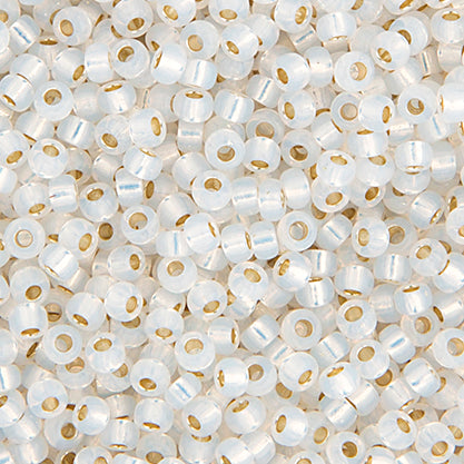 Miyuki Seed Beads 15/0 White Opal Silver Lined