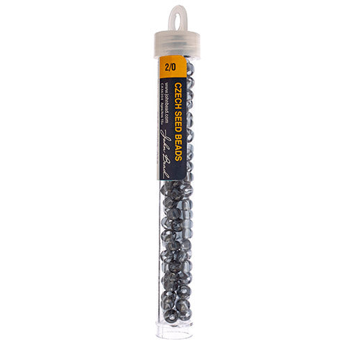 Czech Seed Bead 2/0 22g Vial Transparent GREY