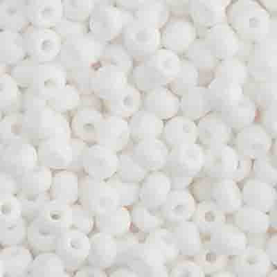Czech Seed Bead 6/0 22g Vial Opaque WHITE