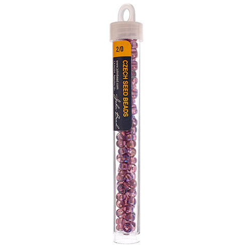Czech Seed Bead 2/0 22g Vial Transparent AMETHYST AB