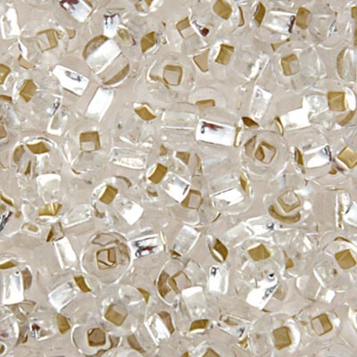 Czech Seed Bead 4/0 22g Vial SILVERLINE CRYSTAL