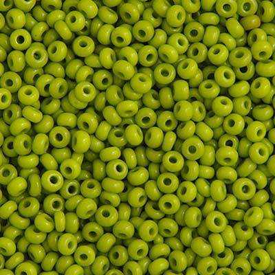 Czech Seed Bead 10/0 Opaque OLIVE GREEN 22g Vial