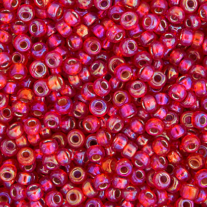 Miyuki Seed Bead 11/0 Vial Flame Red Silver Lined AB