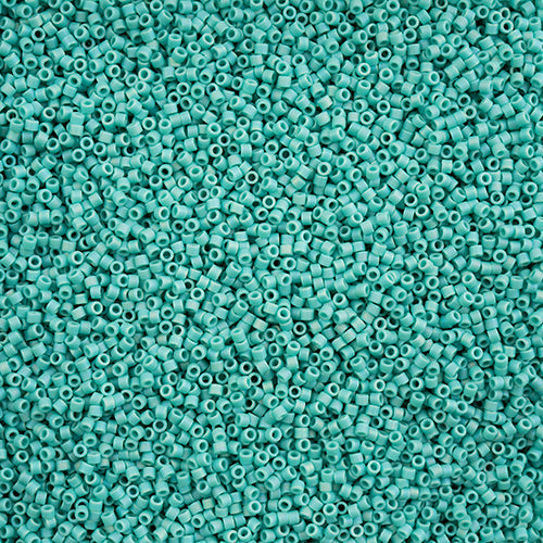 Miyuki Delica 11/0 5.2g Vial Turquoise Green Opaque AB Matte