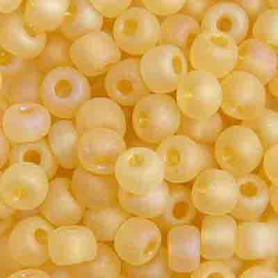Czech Seed Bead 4/0 22g Vial Light TOPAZ RAINBOW MATT