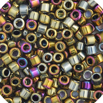 Delica Bead 11/0  Purple AB Metallic Gold