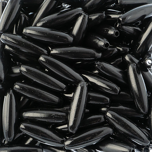 Spaghetti 19x6mm Opaque Black