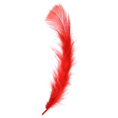 Marabou Feathers 4-6in Red
