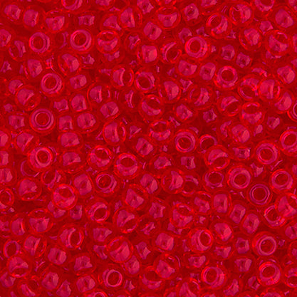 Miyuki Seed Beads 11/0 Red Orange Transparent