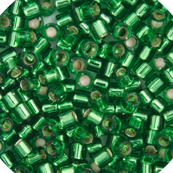 Delica Bead 11/0  LT. Green Silver Lined
