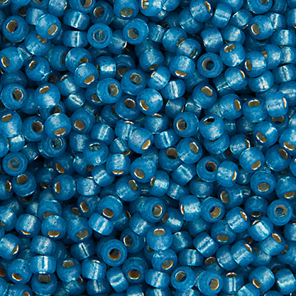 Miyuki Seed Beads 8/0 Denim Blue Silver Lined Alabaster