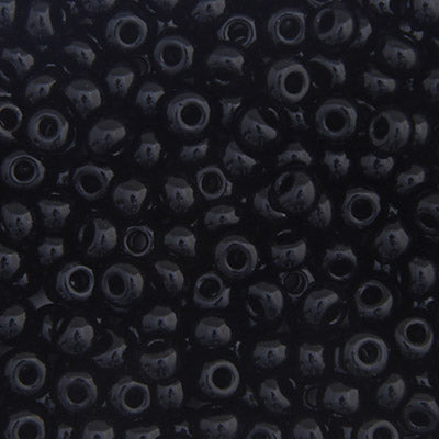 Czech Seed Bead 6/0 22g Vial Opaque BLACK