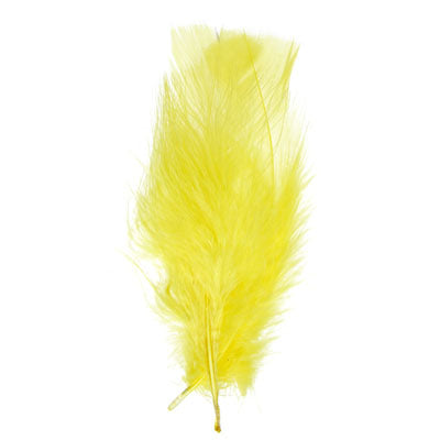 Marabou Feathers 4-6in Yellow