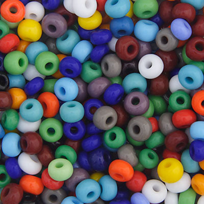Czech Seed Bead 6/0 22g Vial Opaque MULTI