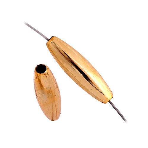 Spaghetti 19x6mm Opaque Gold