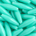 Spaghetti 19x6mm Opaque Light Turquoise