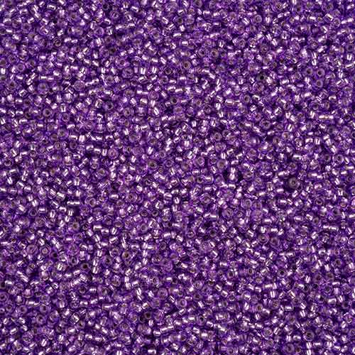 Czech Seed Bead 11/0 Silver Lined Grape Solgel 250g