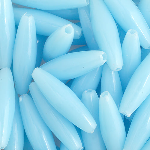 Spaghetti 19x6mm Opaque Light Blue