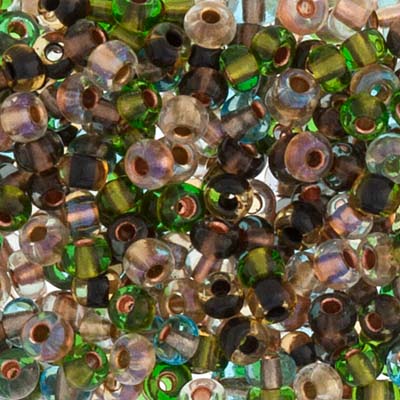 Czech Seed Bead 6/0 22g Vial Colour Lined  EARTH TONE