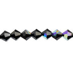 Preciosa Czech Crystal Jett AB Bicone 4mm