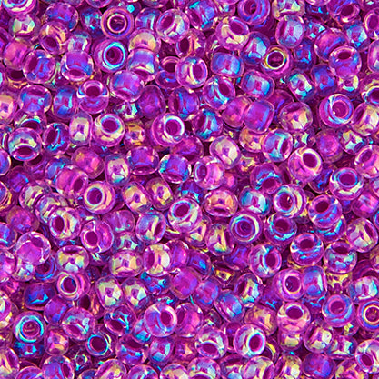 Miyuki Seed Beads 8/0 Magenta AB Lined