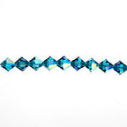 Preciosa Czech Crystal Indicolite AB Bicone 4mm