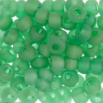 Czech Seed Bead 2/0 22g Vial Transparent Light GREEN AB MATT