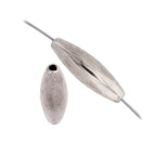 Spaghetti 19x6mm Opaque Silver