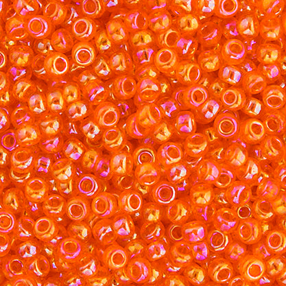 Miyuki Seed Beads 11/0 Light Orange Transparent  AB