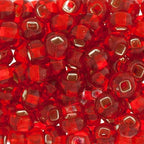 Czech Seed Bead 2/0 22g Vial Silver Lined  Transparent Light RED