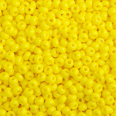 Czech Seed Bead 10/0 Opaque LEMON YELLOW 22g Vial