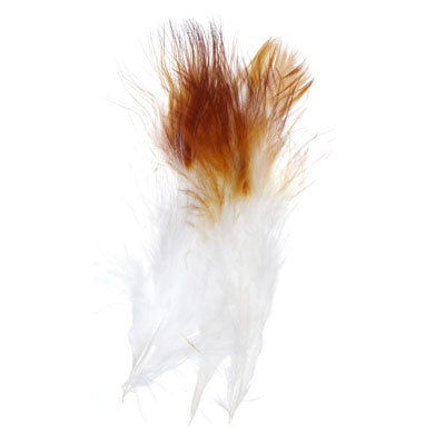 Marabou Feathers 4-6in White/Brown