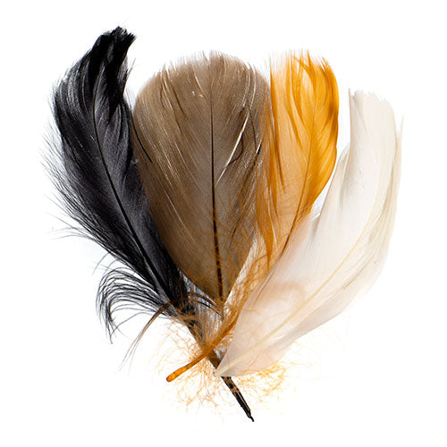 Turkey Plumes 4-6in Natural Mix