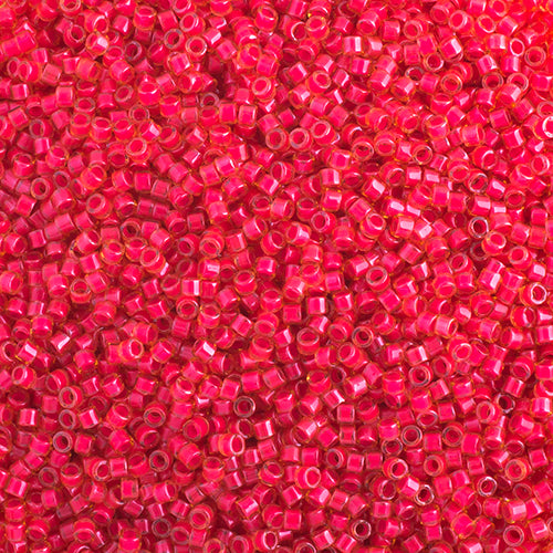 Delica Bead 11/0  Poppy Red Luminous Neon Color